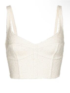 RUNWAY 2020 Marc Jacobs Ivory Bouclé Top